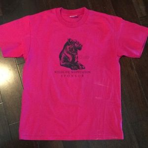 Wild Life Waystation Hot Pink T-Shirt with Tiger L